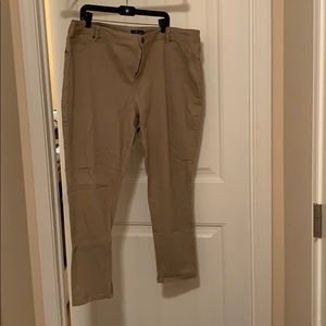 Tan stretch skinny pants
